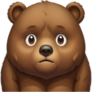 Sad bear sticker
