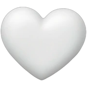 White heart sticker