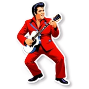 Fat elvis sticker