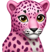 Pink leopard  sticker
