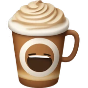 Brown latte sticker