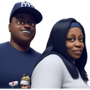 cool boys in baseball caps sticker