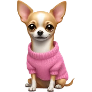 chihuahua with a pink sweater  sticker