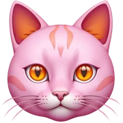 pink cat sticker