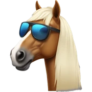 Horse wearing sunglasses sticker