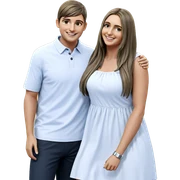 smiling couple outdoors together sticker