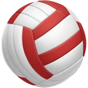 Voleyboll red and white sticker