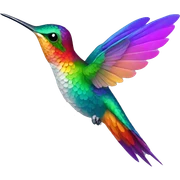 Colorful Hummingbird sticker