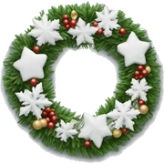 White christmas wreath  sticker