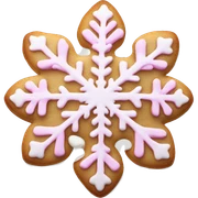 pink snowflake cookie  sticker