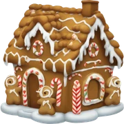Cosy gingerbread house sticker