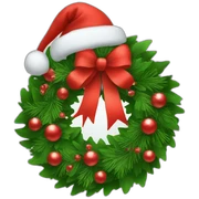 christmas wreath sticker