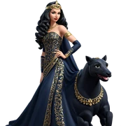 girl in elegant dress sticker