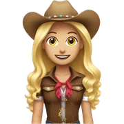 blonde cowgirl sticker
