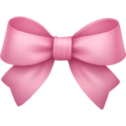 light pink ribbon bow sticker