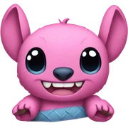 Stitch in pink sticker