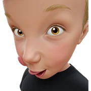 boy with tongue out sticker
