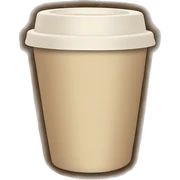 Beige asthetic coffetogocup sticker