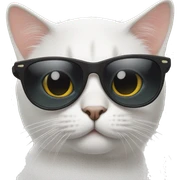 Cat with sunglasses sticker