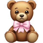 Teddy bear with light pink bow  sticker