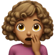 Girl shocked with hand over mouth sticker