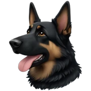 Black german shepherd sticker
