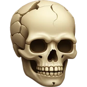 ancient skull sticker