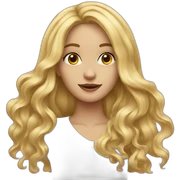 blonde long wavy hair girl sticker