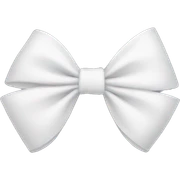 White bow  sticker