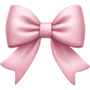 light pink bow sticker