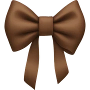 Brown bow sticker
