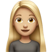 Girl with straight long blonde hair sticker
