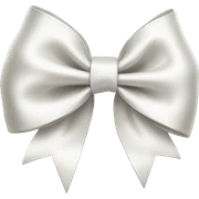 white satin bow sticker