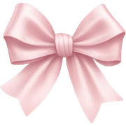 light pink ribbon bow sticker