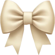 Cream colored bow sticker