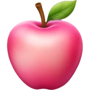 Pink apple sticker