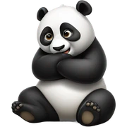 Panda pooping sticker
