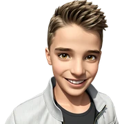 smiling boy in stylish jacket sticker