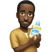 P diddy holding baby oil sticker