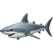 Shark with a top hat sticker