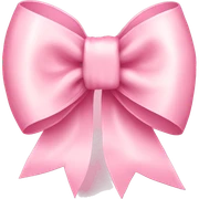light pink ribbon bow sticker