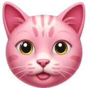 pink cat sticker