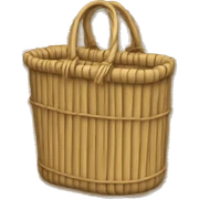 Straw wicker bag sticker