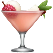 Lychee peeled martini sticker