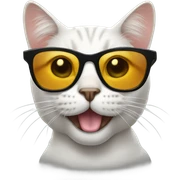 Cat with sunglasses sticker