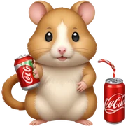 Hamster whit soda called soda pop sticker