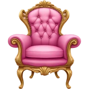 pink victorian armchair sticker
