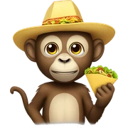 Monkey with tacos sticker