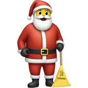 santa cleans his body sticker