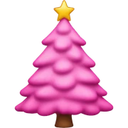 Pink Christmas tree sticker